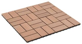 vidaXL Πλακάκια Deck 22 τεμ. Καφέ 30 x 30 εκ. 2 μ² από WPC
