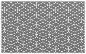 vidaXL Χαλί εξωτερικού χώρου Γκρι και λευκό 250 x 400 cm PP