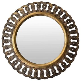 Atic Inart mirror in antique gold shade D50.8x5.3cm 50.8x50.8x5.3 εκ.