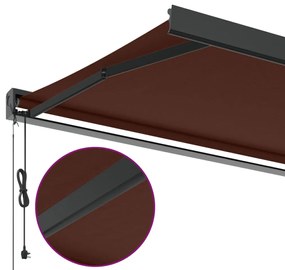 Τέντα Πτυσσόμενη Αυτόματη Καφέ 450x300 εκ. - Καφέ