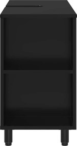 vidaXL Έπιπλο μπάνιου Μαύρο 80 x 35 x 60 cm Επεξεργασμένο Ξύλο