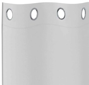vidaXL Κουρτίνες με κουρτίνες 2 pcs Ανοιχτό Γκρι Πολυεστέρας