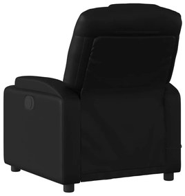 vidaXL Πολυθρόνα Μασάζ Ανακλινόμενη Ηλεκτρική Μαύρη Συνθετικό Δέρμα