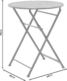 Τραπεζαρία Drill σετ 3τεμ μέταλλο χρώμα χαλκού antique