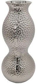 Βάζο Σφυρήλατο 15-00-23722 15,5x35cm Silver Marhome κεραμικο