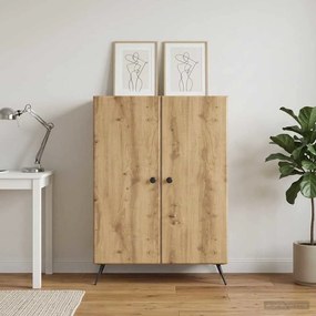 vidaXL Πλαϊνό γραφείο Artisan Δρυς 66 x 34,5 x 90 εκ