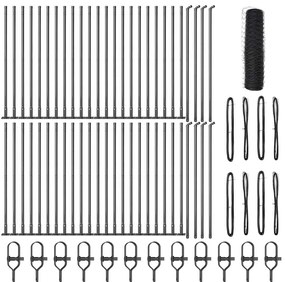 vidaXL Στύλος Περιφράξεων Γκρι 100 x 0,6 μ (36 mm πλέγμα)