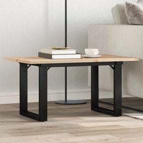 VidaXL Τραπεζάκι Σαλονιού Πλαίσιο Ο 80x50x40εκ Μασίφ Πεύκο/Ατσάλι