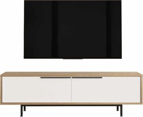 Έπιπλο Τηλεόρασης Φυσικό / Λευκό CICRUAL 160x35.5x45.1