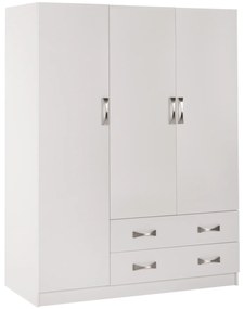 ΝΤΟΥΛΑΠΑ 3ΦΥΛΛΗ CARLY HM384.05 ΜΕ ΔΥΟ ΣΥΡΤΑΡΙΑ ΛΕΥΚΗ 150X55Χ180Υεκ.