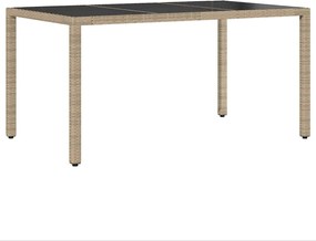vidaXL Σέτ φαγητού για κήπο 5 pcs Μπεζ συνθετικό ρατάν