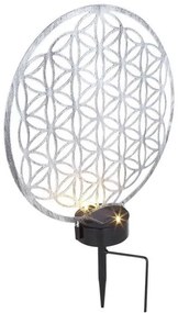 Ηλιακό Καρφωτό Φωτιστικό 2xLED 0,06W Μαύρο-Ασημί Φ30cm ΙΡ44 36601 Globo Lighting-36601-Μαύρο-Ασημί 36601