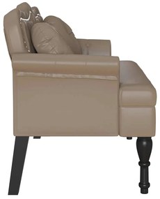 vidaXL Καναπές Chesterfield με μαξιλάρι Καπουτσίνο 120,5 x 65 x 75 εκ.