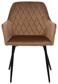 Πολυθρόνα Τραπεζαρίας 23162 Fylliana Καφέ 60x60x87 εκ. 2αδα