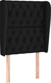 vidaXL Κρεβάτι Boxspring με Στρώμα Μαύρο 80 x 200 εκ. Υφασμάτινο