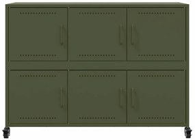 vidaXL Ντουλάπι Πράσινο Λαδί 100,5x39x72 εκ. από Ατσάλι
