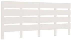 vidaXL Κεφαλάρι Κρεβατιού Λευκό 150 x 3 x 80 εκ. από Μασίφ Ξύλο Πεύκου
