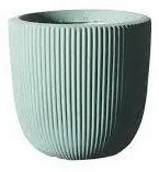 Γλάστρα Πήλινη Στρογγυλή Stripe Βεραμάν XL 44x44x36,5 εκ. D-7940-8 Supergreens-D-7940-8-Πράσινο D-7940-8