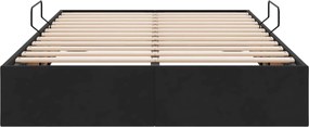 vidaXL Κρεβάτι Οθωμανικού Τύπου Μαύρο 120 x 200 cm Βελούδο