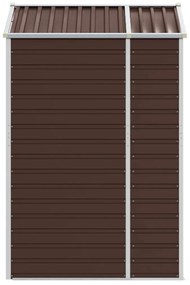 vidaXL Αποθήκη Κήπου Καφέ 191x130x198 εκ. Γαλβανισμένο Ατσάλι