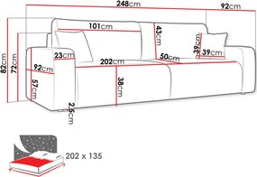 Καναπές κρεβάτι Piano-Kafe