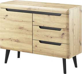 Lh-homefurniture Μπουφές Nordi Artisan+μαύρο  107x83x40cm 21104-NRs-ART