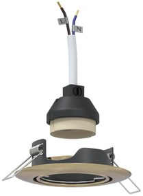 vidaXL Κρυφά Φώτα 6 τμχ Στρογγυλά GU10 Ορείχαλκος Ø90 mm Ατσάλι