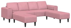 vidaXL Σετ Καναπέ 3 pcs Ροζ Βελούδο