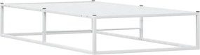 vidaXL Πλαίσιο κρεβατιού χωρίς στρώμα Λευκό 100x200 cm Μεταλλικό