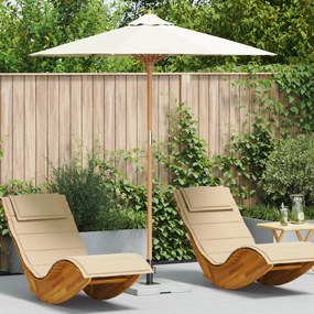 vidaXL Ομπρέλα Κήπου Κρεμ 217x230 εκ Μπαμπού