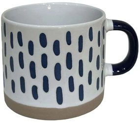 Κούπα Cozy 028860 9x9x8cm Beige-Blue Πηλός