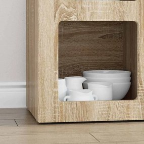 vidaXL Πλαϊνό γραφείο Δρύς Sonoma 59 x 35 x 80.5 εκ.