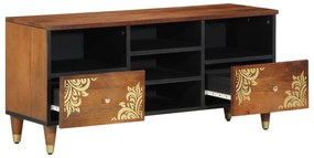vidaXL Έπιπλο TV Καφέ μέλι Μασίφ ξύλο μάνγκο 100 x 33 x 46 εκ.