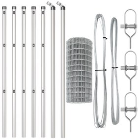 vidaXL Euro Fence με 7 Πόρους 0.8x10 μ Γαλβανισμένος Χάλυβας