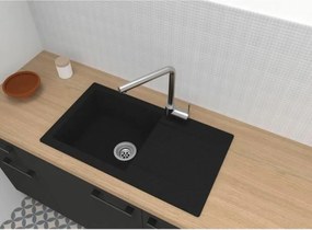 Νεροχύτη Stradour 78 x 43,5 cm Ματ μαύρο Μαύρο