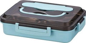 Φαγητοδοχείο inox με 4 χωρίσματα μπλε 1500ml