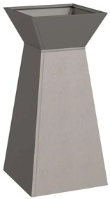 vidaXL Γλάστρα Πυλώνας Ασημί 35 x 35 x 73 εκ. Ατσάλι