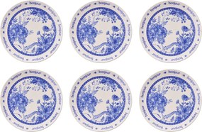 Service Plate Set (6 Pieces) Bonjour Blue Blue
White