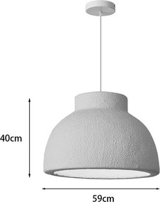 Φωτιστικό οροφής led Jenila pakoworld E27 ps λευκό Φ59x40εκ