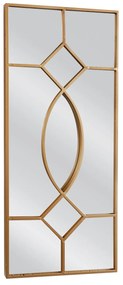Καθρέπτης Τοίχου ArteLibre ARAGLAS Χρυσό Μέταλλο/Γυαλί 90x2x40cm