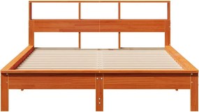 vidaXL Σκελετός Κρεβ. Χωρίς Στρώμα Καφέ Κεριού 160x200 εκ Μασίφ Πεύκο