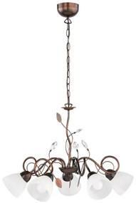 Φωτιστικό Οροφής Traditio 110700528 Rust-Brown Trio Lighting Μέταλλο,Γυαλί
