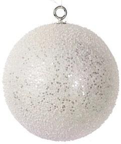 Μπάλα Decor Με Χιόνι Λευκό 15cm