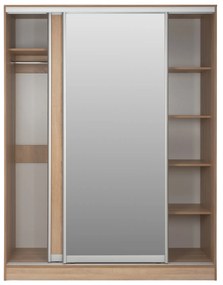 Ντουλάπα Δίφυλλη Συρόμενη Με Καθρέπτη Sonama 160x60x210 Εκ.