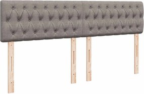 vidaXL Κρεβάτι Boxspring με Στρώμα Taupe 180x200 εκ. Υφασμάτινο