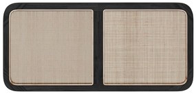 vidaXL Κεφαλάρι με κεφαλάρι Μαύρο 120 x 55 x 3 εκ. Ρατάν