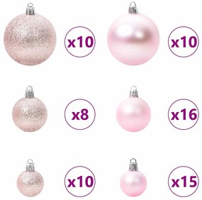 vidaXL Τεχνητό Χριστουγεννιάτικο Δέντρο Πράσινο και Λευκό 210 cm