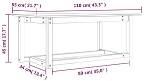 ΤΡΑΠΕΖΑΚΙ ΣΑΛΟΝΙΟΥ ΓΚΡΙ 110X55X45 ΕΚ. ΑΠΟ ΜΑΣΙΦ ΞΥΛΟ ΠΕΥΚΟΥ 822169