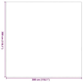 vidaXL Χαλί εξωτερικού χώρου Γκρι και λευκό 300 x 300 cm PP