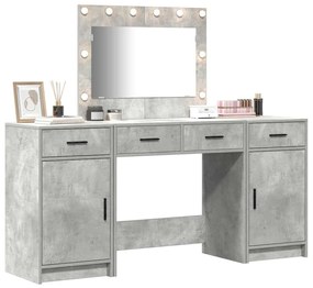 vidaXL Τραπέζι περιποίησης με συρτάρι 3 pcs Γκρι 40 x 41 x 75 εκ